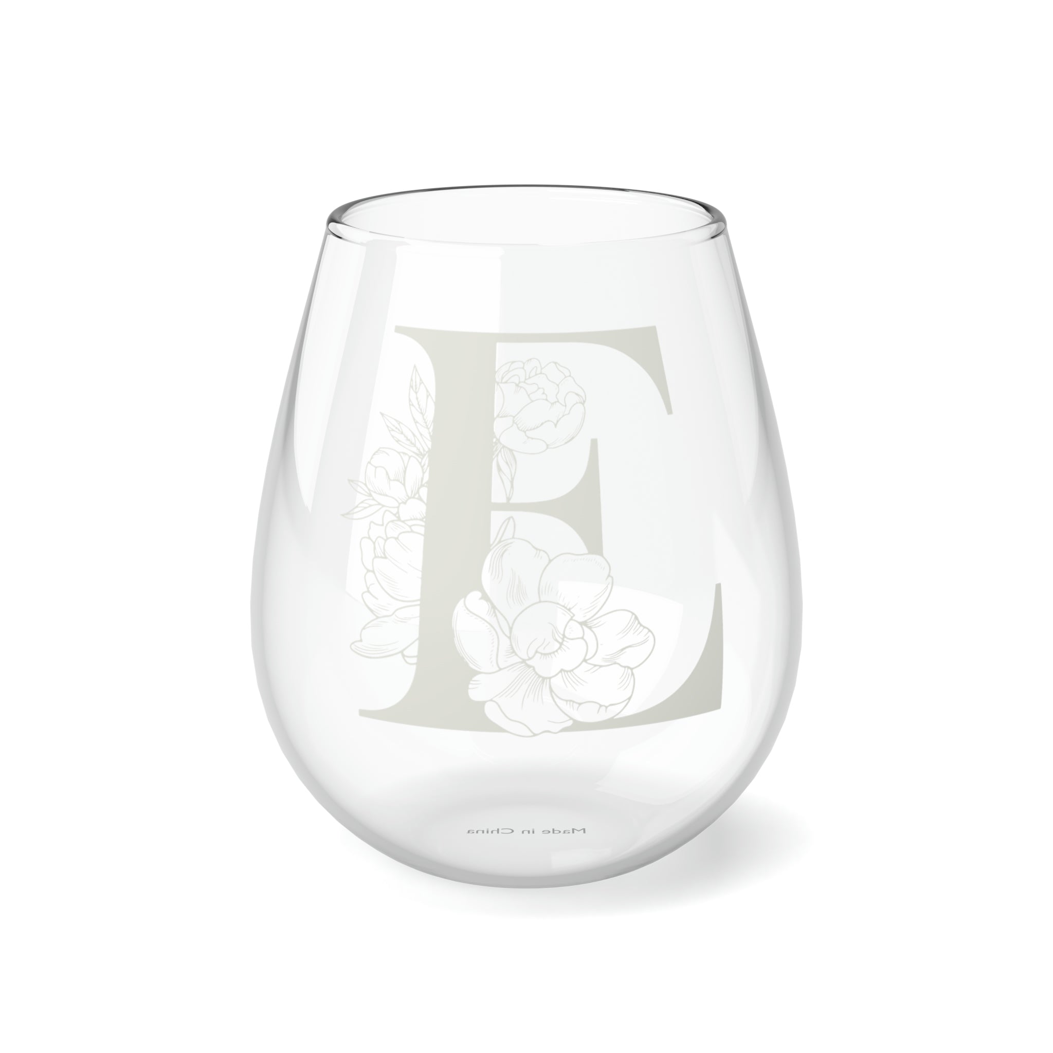 Monogrammed Stemless Wine Glasses – Belle & Ten